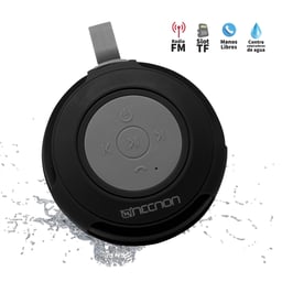 Bocina Portatil Necnon NB-04W PRO / Bluetooth / Arnes Resistente A Salpicaduras IPX4 / Radio FM / Lector Micro SD / Manos Libres / Negro / NBBS0401IP