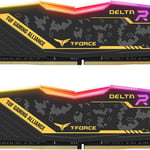 Memoria DDR4 64GB 3200MHZ TeamGroup TForce Delta TUF Gaming TF9D464G3200HC16FDC01 (2X32GB), RGB, Non-ECC, CL16, XMP