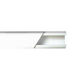 Canaleta color blanco THORSMAN de PVC auto extinguible de una vía, 20x17mm tramo 6 pies, con cinta adhesiva (5201-21252), TMK-1720-CC