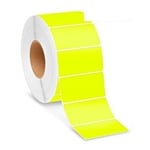 Rollo con 2365 etiqueta adhesivas térmica, 54x18mm amarillo