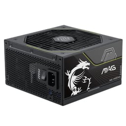 Fuente De Poder 1000W MSI MAG A1000PLS PCIE5 / 80 Plus Platinum / ATX / Full Modular / Negro