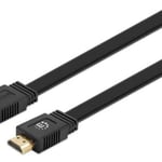 Cable HDMI 2.0 Plano de 0.5 Metros Manhattan 355599, de Alta Velocidad, 4K