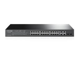 Switch administrable TP-Link Fast Ethernet JetStream TL-SL2428P, puertos PoE+ 10/100Mbps, 2 puertos 10/100/1000Mbps, 2 puertos SFP, 12.8Gbit/s, 8000 entradas
