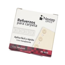 Caja con 500 Piezas de Etiquetas Nextep NE-013X para Refuerzo de Carpetas / Transparentes