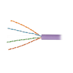 Bobina de Cable Siemon Blindado F/UTP de 4 Pares, ZMAX, Cat6A, Soporte de Aplicaciones 10GBase-T, LS0H (Libre de Gases Toxicos), Color Violeta, 305m, 9A6L4-A5