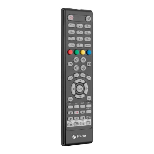 Control Remoto Universal para TV Steren RM-115 4 En 1/ con Autoaprendizaje/ Color Negro