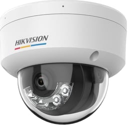 Camara Domo IP Hikvision DS-2CD1147G3-LIUF De 4MPX / 2.8MM / 30M IR + 30M Luz Blanca / Micrófono Integrado / Motion Detection 3.0 / IP67 / IK08 / WDR 120DB / POE / Micro SD