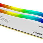 Memoria DDR4 16GB (2X8GB) 3600MHZ Kingston Fury Beast RGB Non-ECC CL17 Blanco, KF436C17BWAK2/16