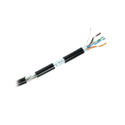 Bobina de cable CAT5E, FTP, blindado Linkedpro para intemperie, negro, UL, para aplicaciones en CCTV, PRO-CAT-5-EXT-V2