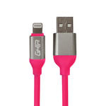 Cable USB Tipo Lightning Ghia GAC-196P Color Rosa de 1M