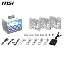 Ventilador MSI MPG EZ120 ARGB WHITE-3W EZ120/3X120MM /ARGB/1900RPM/Material Copper/Blanco