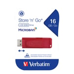 Memoria USB 2.0 16GB Verbatim Store 'N' Go 96317 Color Rojo
