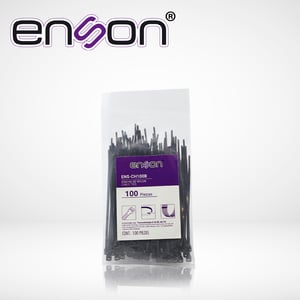 100 Piezas de Cinchos de Nylon 2.5×100MM Enson ENS-CH100B con Fuerza de Tensión de Hasta 8KG/Negro