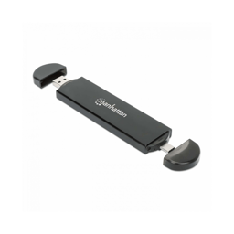 Gabinete Para SDD USB-A-USB-C M.2 NVME / Sata Manhattan 130639 / Color Negro