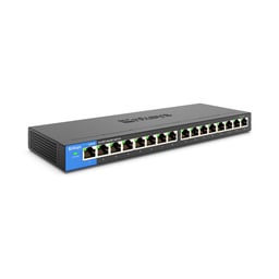 Switch Linksys LGS116 16 Puertos Gigabit 10/100/1000M Metalico No Administrable