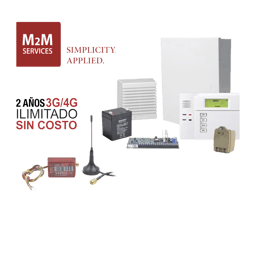 Kit Honeywell VISTA48LA,Teclado 6150, Comunicador MINI014GV2, Transformador, Bateria y Sirena de 15 Watts, KITVISTAMINI