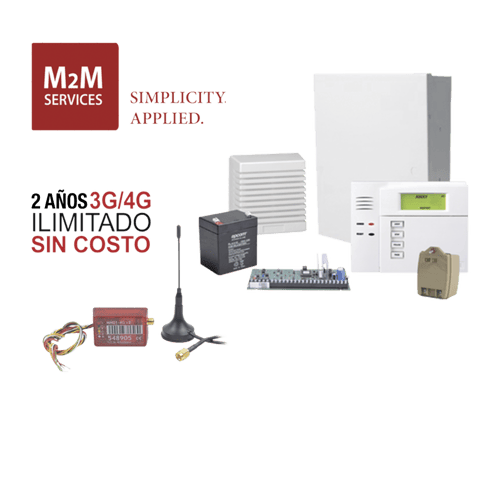 Kit Honeywell VISTA48LA,Teclado 6150, Comunicador MINI014GV2, Transformador, Bateria y Sirena de 15 Watts, KITVISTAMINI
