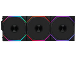 Kit de 3 Ventiladores Lian Li UniFan TL LCD para Gabinete / 3x120 mm / RGB / 1900 RPM / PBT / Negro / G99.12TLLCD1W3B.00