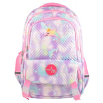 Mochila Escolar Perfect Choice PC-084433 Multiples Compartimentos/Color Rosa/Figura Delfines