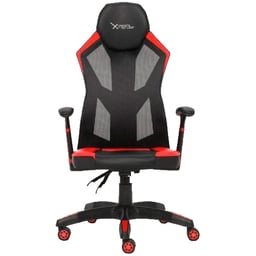 Silla Gamer Xzeal XZ30 / Negro-Rojo / Hasta 100KG / Malla Con Vinil Textil / Brazos Fijos / Respaldo Con 150 Grados De Giro / XZSXZ30R