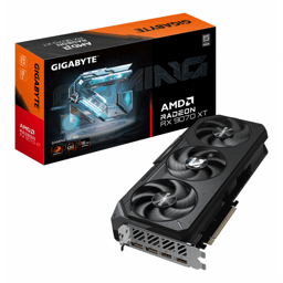 T/Video Gigabyte GV-R9070XTGAMING OC-16GD Radeon RX 9070 XT / 16GB GDDR6 / PCI-E 5.0 / 2x HDMI / 2x DP / RGB / Bios Dual / Color Negro