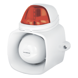 Sirena Luz Estroboscópica Autónoma Enforcer SH-816S-SMQ/R Para Uso en Interior y Exterior/12VCD/Múltiples Tipos de Notificación/de Sirena o de Audio/IP65/Rojo