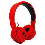 Diadema Audifono Inalambrico Necnon NBH-05/ Bluetooth/ 300MAH/ 3.5MML/ Radio-FM/ Memoria-TF/ Manos Libres/ Color Rojo, NCAB050200