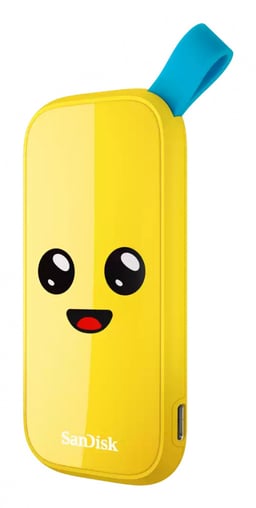 Disco Duro Externo USB 1TB SanDisk SDSSDE30-1T00-G25F USB 3.2/Fortnite Edicion Banano/Color Amarillo