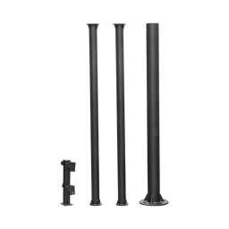 Poste Seccionado de 6 Metros XGA-POLE-6MS Especializado para la Instalacion de Videovigilancia/ Incluye Base de Cimentacion y Brazo para Camara PTZ/ Color Negro