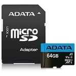 Memoria MicroSD Adata Premier 64GB SDHC SDXC, AUSDX64GUICL10A1-RA1