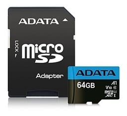 Memoria MicroSD Adata Premier 64GB SDHC SDXC, AUSDX64GUICL10A1-RA1