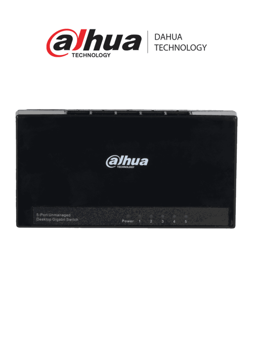 Switch Gigabit de 5 Puertos Dahua DH-PFS3005-5GT-L, Diseño Compacto/ Capa 2/ Switching 10 GBPS/ Velocidad de Reenvio de Paquetes 7.44 MBPS