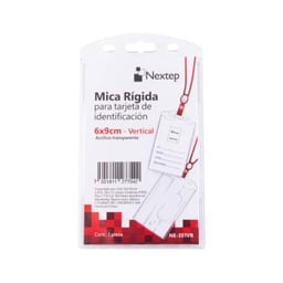 Paquete con 5 Piezas de Porta Gafete Nextep NE-351VR de Acrílico/6 x 9 cm/Vertical
