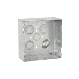 Caja Cuadrada 4 11/16" X 4 11/ 16" Raco HUB-265, Profundidad 2- 1/8"/ 4 Entradas 1", 4 Entradas 3/4", 1 Entrada 1/2" y 3 TKO (1/2"-3/4")