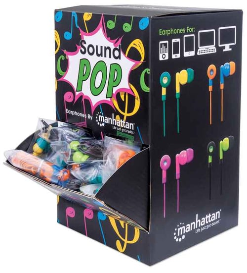 Display Para Mostrador Manhattan 178822 Incluye 40 Piezas Auriculares Soundpop Colores Surtidos