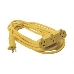Extension Electrica Tipo Abanico Surtek SYS-136050, Uso Rudo 8 MTS/ 127 V CA - 10 A Max/ Color Amarilla