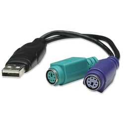 Adaptador Doble De PS/2 A USB Manhattan 179027