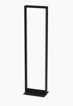 Rack de 2 Postes Estandar 19" Doble Perforacion/ 42 Unidades/ Acero/ Base "L" para Anclar a Piso/ Negro, EIRL-5542-DR