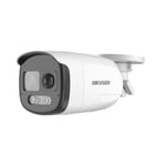 Camara Bala Turbohd Hikvision DS-2CE12DF3T-PIRXOS 2MP/ Imagen a Color/ Lente 2.8MM/ Luz Blanca 40MTS/ IP67/ Estrobo Rojo-Azul/ Microfono Integrado