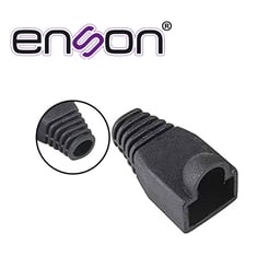 Bota Plástica Enson ENS-BOOT-BLK con Capucha de Protección/para Protección de Plug RJ45/Compatible con Cables de 6MM/Negro