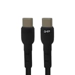 Cable USB Tipo C a Tipo C Ghia GAC-203N Color Negro de 1M