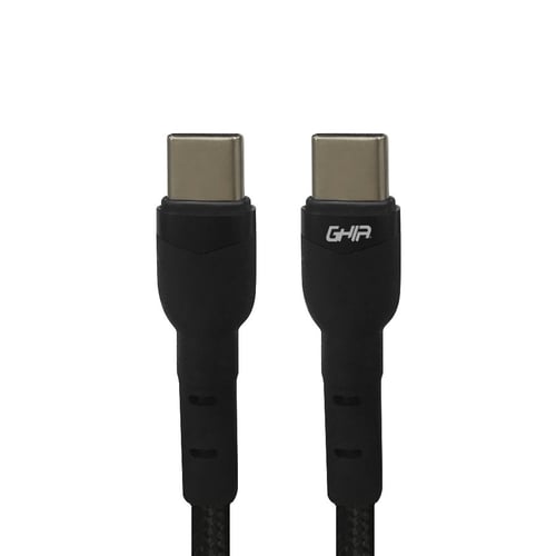 Cable USB Tipo C a Tipo C Ghia GAC-203N Color Negro de 1M