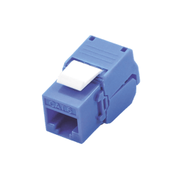 Modulo Jack Keystone CAT6 LP-KJ-610-TTBU Con Terminacion En Angulo 180°/Color Azul