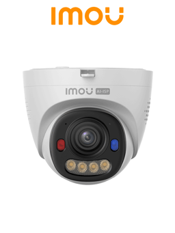 Cámara Domo IP IMOU PU8E 6MP IPC-PU8EN-6T0 6MP/2.8 mm/Audio Bidireccional/Aurora Smart Color/Luz de Advertencia Roja y Azul/IP67/25 m IR/Soporta MicroSD de Hasta 512GB/AOR Mode
