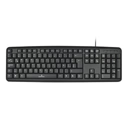 Teclado estándar alámbrico Perfect Choice, USB, color negro, PC-201038