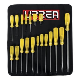 Juego De Destornilladores Urrea 9600E Con Mango Ambar Combinados / 19 Piezas / Con Estuche
