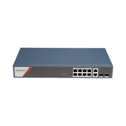 Switch Gigabit POE+ Hikvision DS-3E1512HP-SI-8P2T2F 8 Puertos 1000MBPS POE+/4 Puertos POE++ 90W/2 Puertos 1000MBPS de Uplink/2 Puertos SFP/Administrable/Hasta 300M/130W