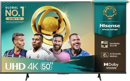 Smart TV 50" Hisense 50A65NV VIDAA U9/UHD 4K/Color Negro