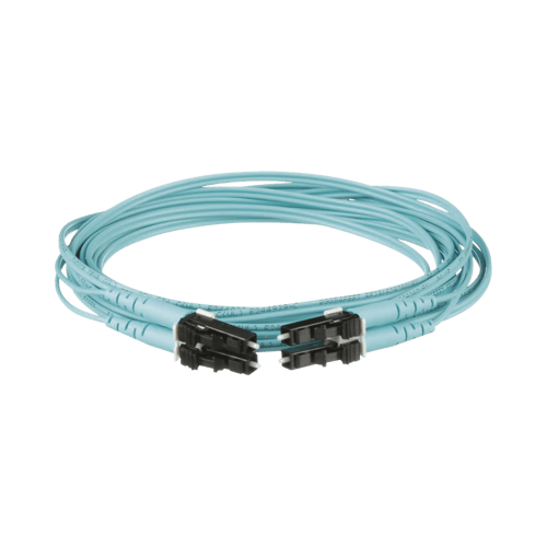 Jumper de Fibra Optica Multimodo Panduit, FZ2ERLNLNSNM001/ LC-LC Duplex/ OFNR (Riser)/ Color Aqua/ 1 Metro