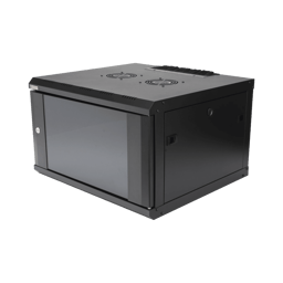 Gabinete de Pared Desarmado Precision PS06550GU de 19"/6U/600X550X382MM/Cristal Templado 5MM/Carga Estática 60KG/Acero SPCC RAL 9004/IP20/Interior/RoHS